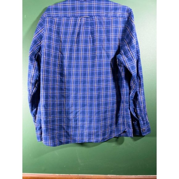 H&M - L.O.G.G. - Men's Blue/Yellow Plaid Long Sleeve Flannel - Size M - Picture 5 of 6
